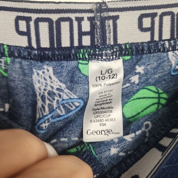 George Hoop Dreams Basketball Print Pajama Bottoms Boys Large 10-12 - Picture 3 of 3